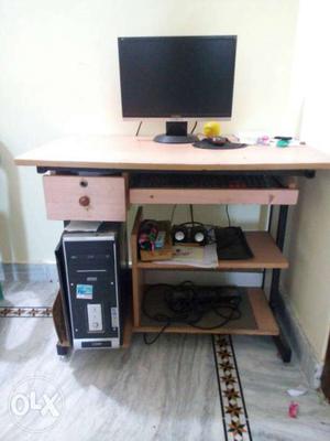 Computer set along with stand for sale at /-