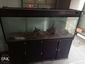 Fish tank Brown Wooden Framed Empty Aquarium Stand 5feet