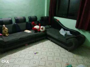L shape sofa is available for sell.