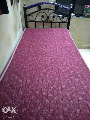 Metal single bed with storage only 1 year used