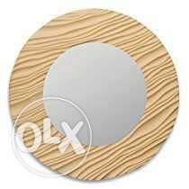 Oval Brown Wood-framed Mirror