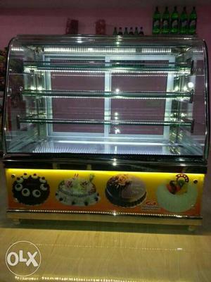 Stainless Steel Cake pastry counter Display Freezer new