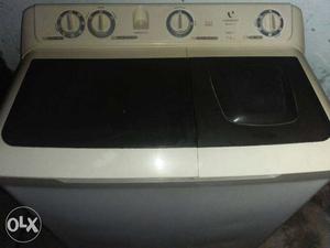White And Black All-in-one Clothes Washer And Dryer