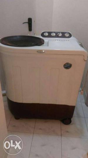 White And Red All-In-One Portable Clothes Washer And Dryer