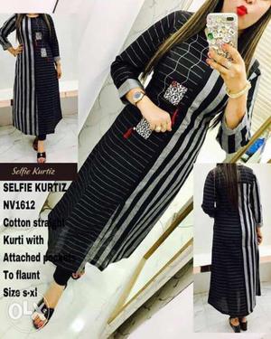 Black And Gray Long Sleeve Stripes Dress Collage