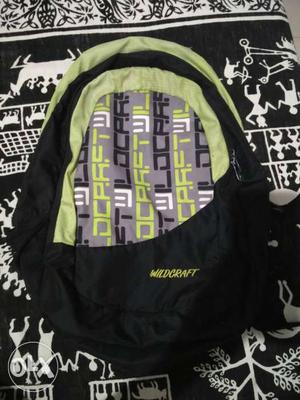 Black And Green Wildcraft Backpack