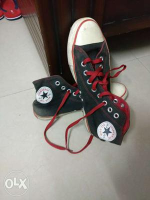 Black-and-red Converse All Star High-top Sneakers