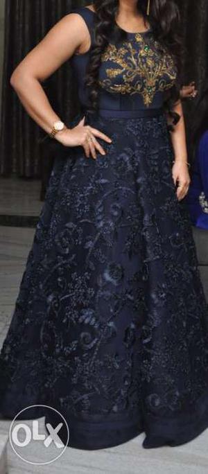 Brand New elgant and graceful gown in navy blue
