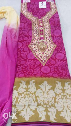 Cotton suit with dupatta available in many