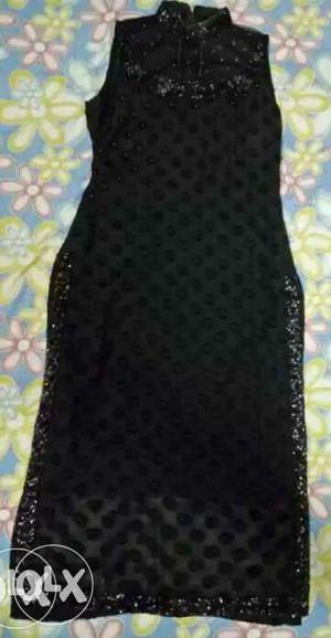 Designer Chiffon and sequence Black Kurti with a