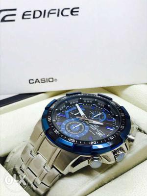 Edifice Casio Chronograph Watch With Link Bracelet