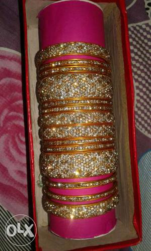 Gold Bangles With Box