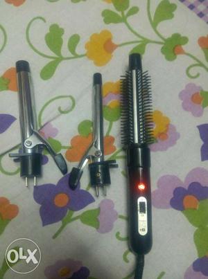 Hair curler with heating detachable cylinders and