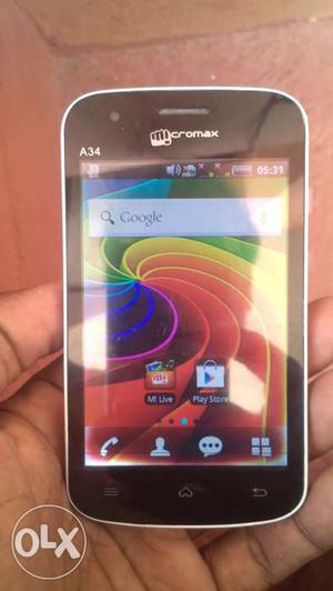 Micromax a34 3g mobile touch crack only but good