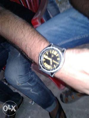 New watch mad black with yellow fastback made in
