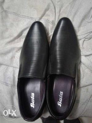 Original black leather bata formal shoes with