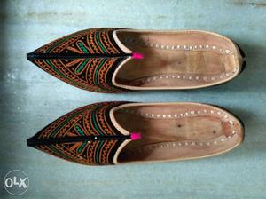 Pair Of Multicolored Indian Shoes