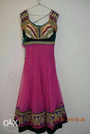 Pink Anarkali dress