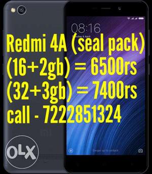 Redmi 4a seal pack now available at both colours
