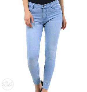 A new light blue denim with a size of 30