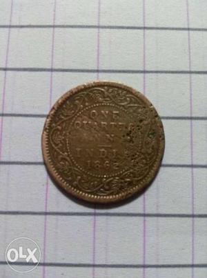 Antiques coins one anna 
