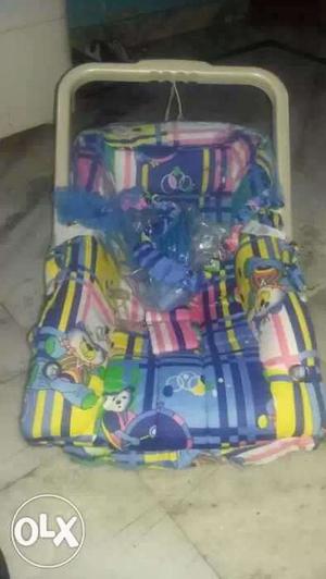 Baby's Blue,pink And Yellow Car Seat Carrier