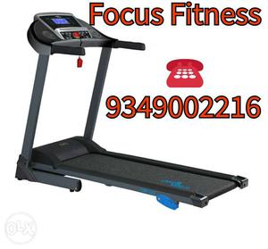 Black And Gray Focus Fitness Treadmill 100 kg