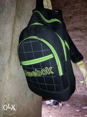Black And Green Reebok Backpack