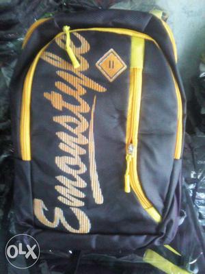 Black And Yellow Emonstyle Backpack