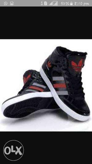 Black-white-red Adidas High Tops Sneakers Screenshot