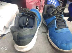 Blue-and-black Reebok Sneakers
