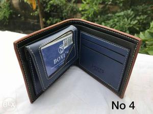 Brown Bovi's Leather Bi-fold Wallet