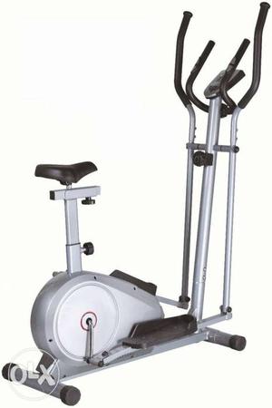 Elliptical cross trainer with seat