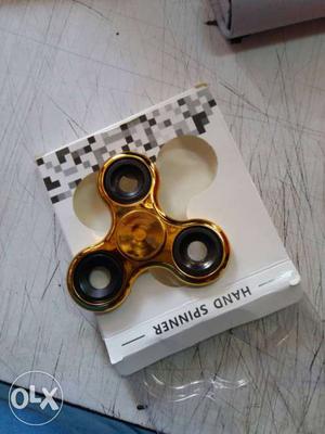 Gold And Black 3-way Hand Spinner On Box