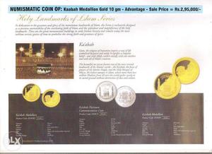 NUMISMATIC COIN OF: Kaabah Medallion Gold 10grm