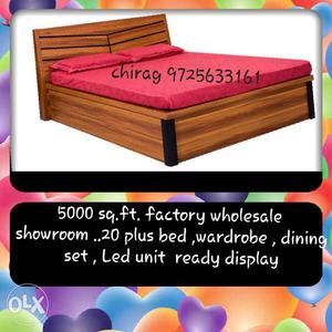 New full size ply structure bed with storage with