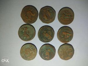 Nine Bronze Coins