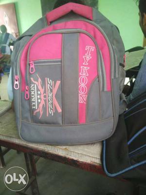 Pink And Grey Tykoon Backpack