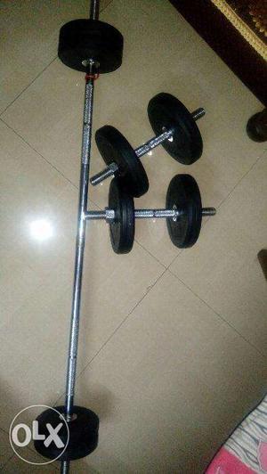 Pure rubber an iron weight plates Total 30kg