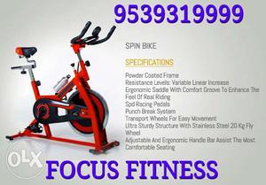 Red And Black Spin Bike