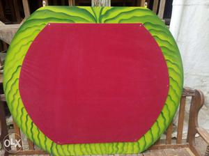 Red And Green Wooden Fruit Accent Board