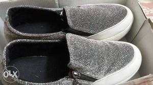 Shiny heeled sneakerss!