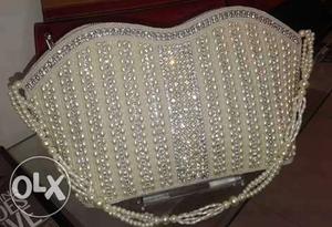 Straight from showroom,bridal purse made of