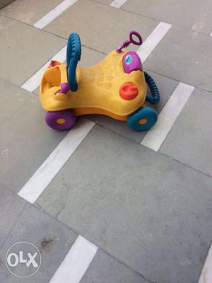 Toddler's Blue, Purple, And Blue Ride-on Car
