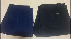 Two Trousers Black & N.Blue, almost New, Branded