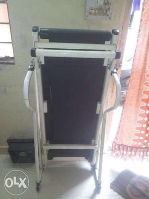White And Black Folding Treadmill