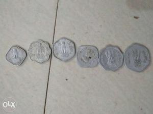1 paise to 20 paise coins