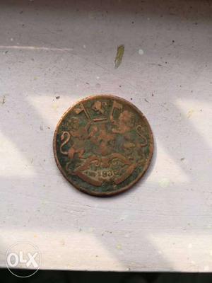 1 quarter anna .rear coin india