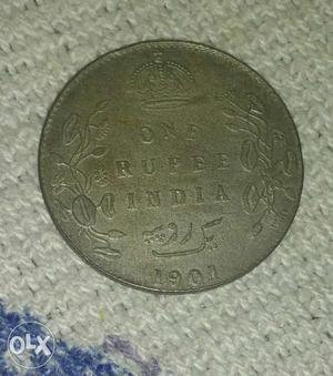 A  silver coin by Edward VII King&Emperor