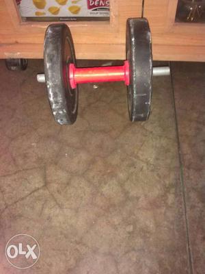 Black And Red Dumbbell